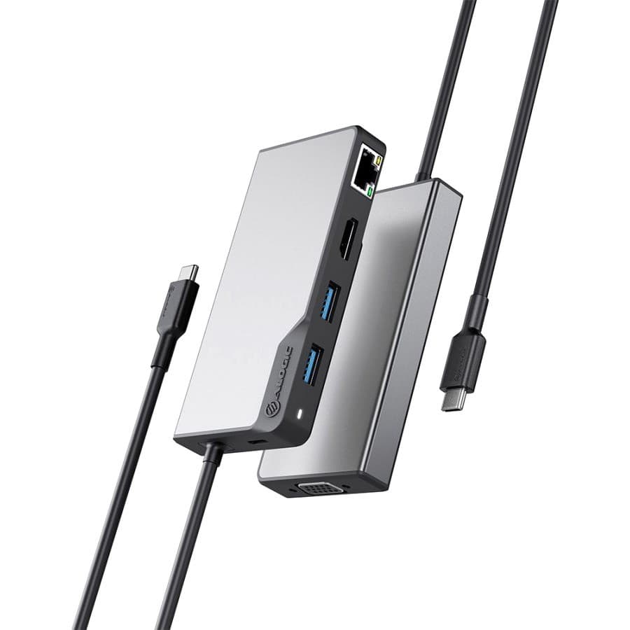 Alogic Fusion MAX USB Type C Docking Station for Notebook, Projector, TV - 100 W - Space Gray - Portable