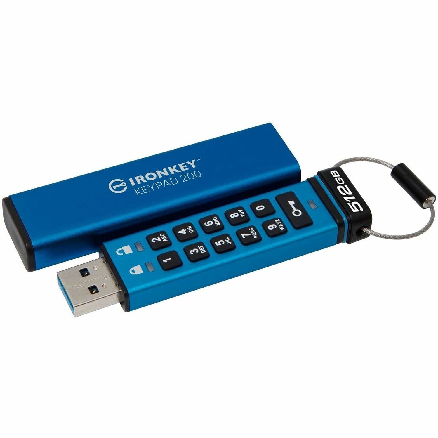 IronKey Keypad 200 512 GB USB 3.2 (Gen 1) Type A Flash Drive - 256-bit AES