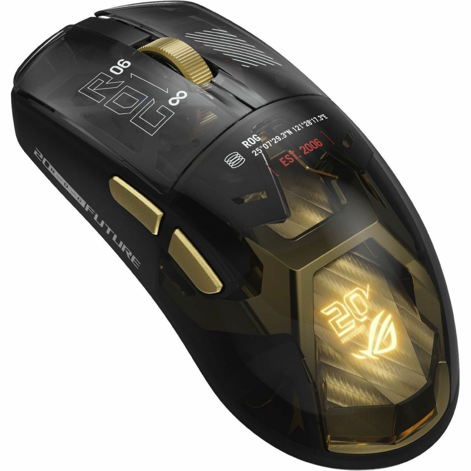 Asus ROG Harpe II Extreme Edition 20 Gaming Mouse - Bluetooth/Radio Frequency - USB 2.0 Type A - Optical