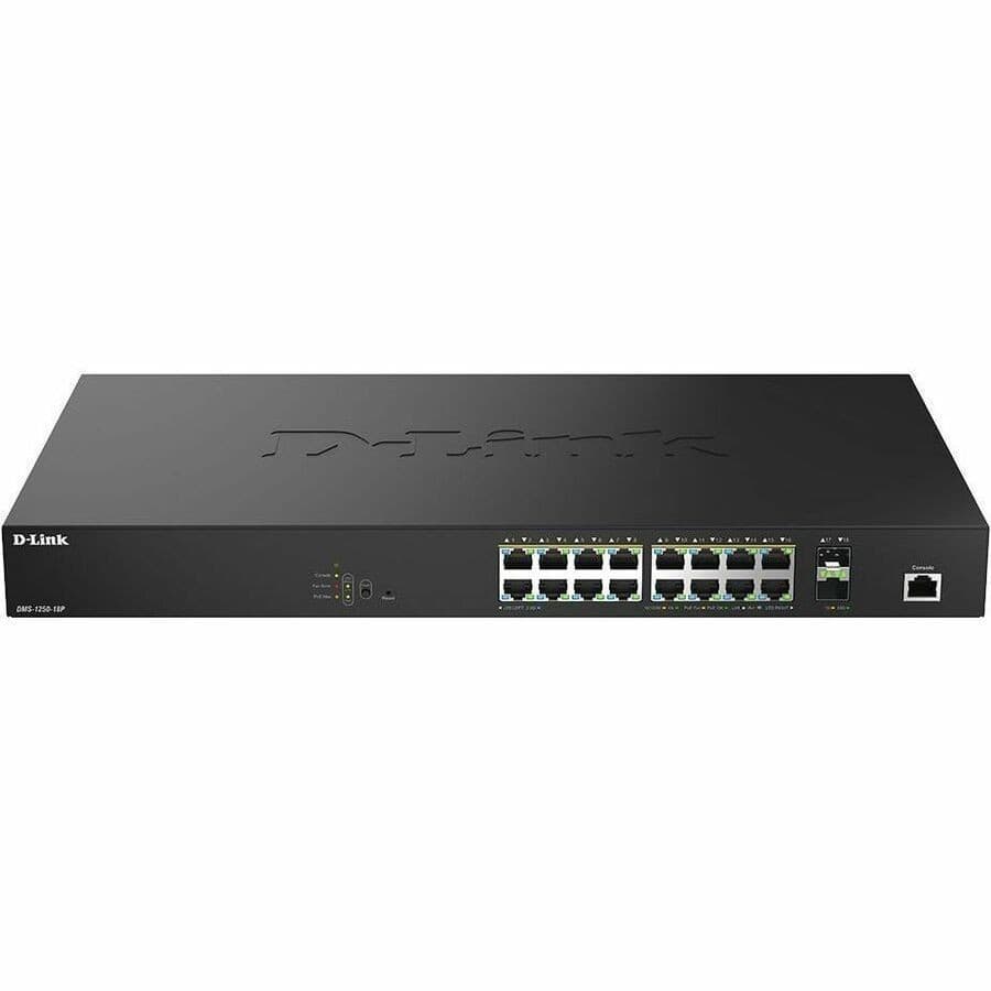 D-Link DMS-1250 DMS-1250-18P 16 Ports Manageable Ethernet Switch - 2.5 Gigabit Ethernet, 10 Gigabit Ethernet - 2.5GBase-T, 10GBase-X