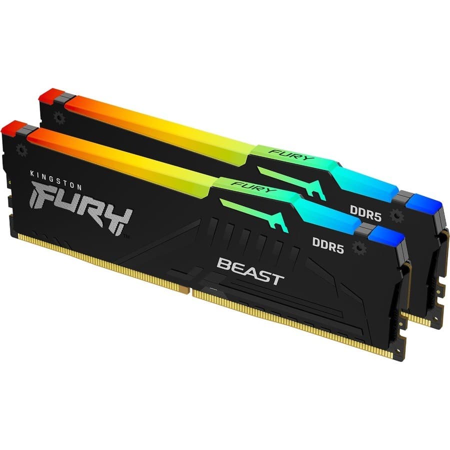 Kingston FURY Beast RAM Module for Computer - 64 GB (2 x 32GB) - DDR5-5600/PC5-44800 DDR5 SDRAM - 5600 MHz Dual-rank Memory - CL36 - 1.25 V