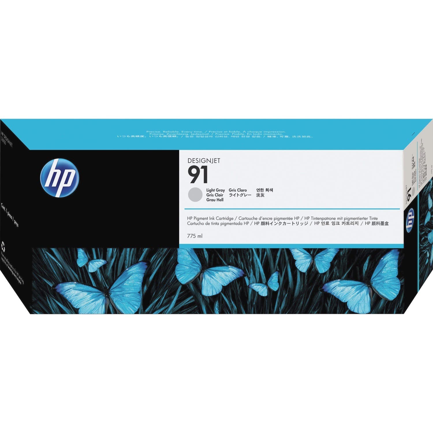 HP 91 (C9466A) Original Inkjet Ink Cartridge - Single Pack - Light Grey - 1 Each