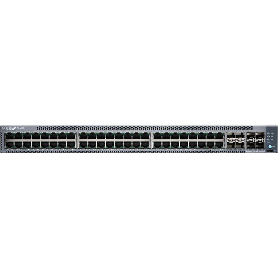 Juniper EX4100 EX4100-48T 48 Ports Manageable Ethernet Switch - 10 Gigabit Ethernet, Gigabit Ethernet, 25 Gigabit Ethernet - 10/100/1000Base-T, 10GBase-X, 25GBase-X - TAA Compliant