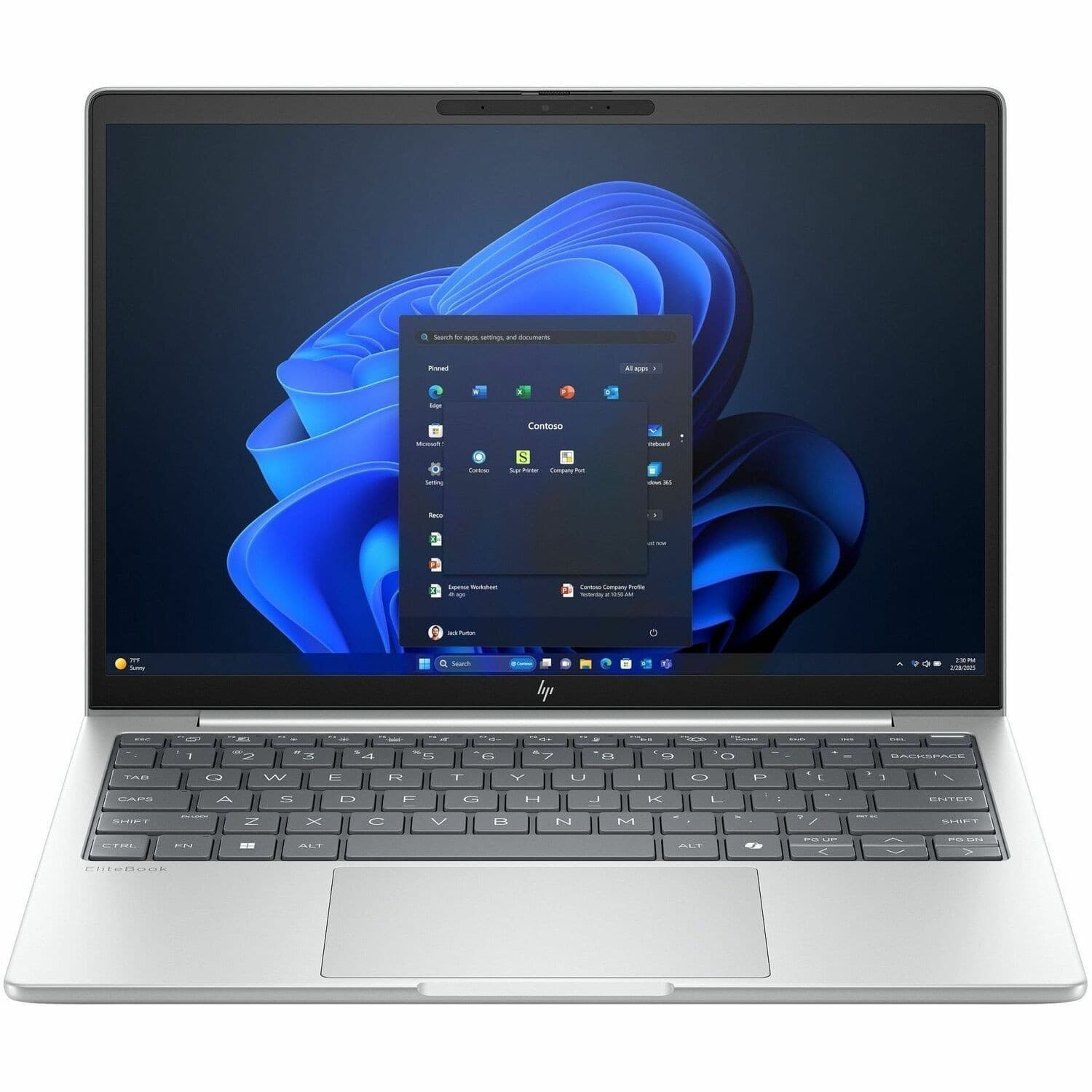 HP EliteBook 8 G1i 13.3" Touchscreen Notebook - WUXGA - Intel Core Ultra 5 225U - 16 GB - 512 GB SSD - Glacier Silver