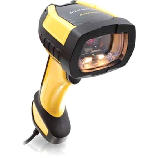 Datalogic PowerScan PM9600 Rugged Industrial, Warehouse, Logistics, Inventory, Picking, Sorting Handheld Barcode Scanner Kit - Wireless Connectivity - Black, Yellow