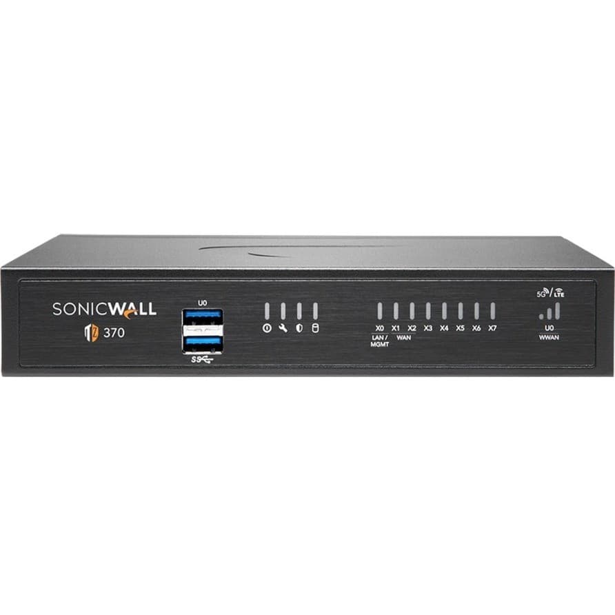 SonicWall TZ370 Network Security/Firewall Appliance - 1 Year TotalSecure Threat Edition - TAA Compliant