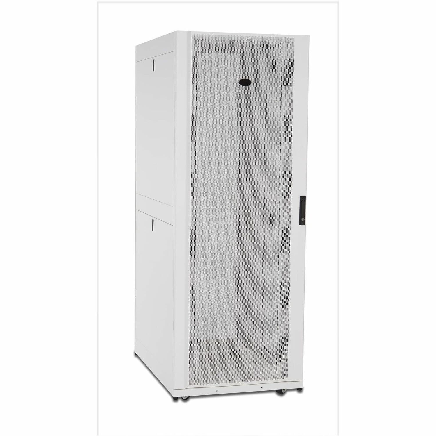 APC by Schneider Electric NetShelter SX AR3150W 42U Rack Cabinet for Networking, Converged Infrastructure, Blade Server - 482.60 mm Rack Width x 914.91 mm Rack Depth - White - TAA Compliant