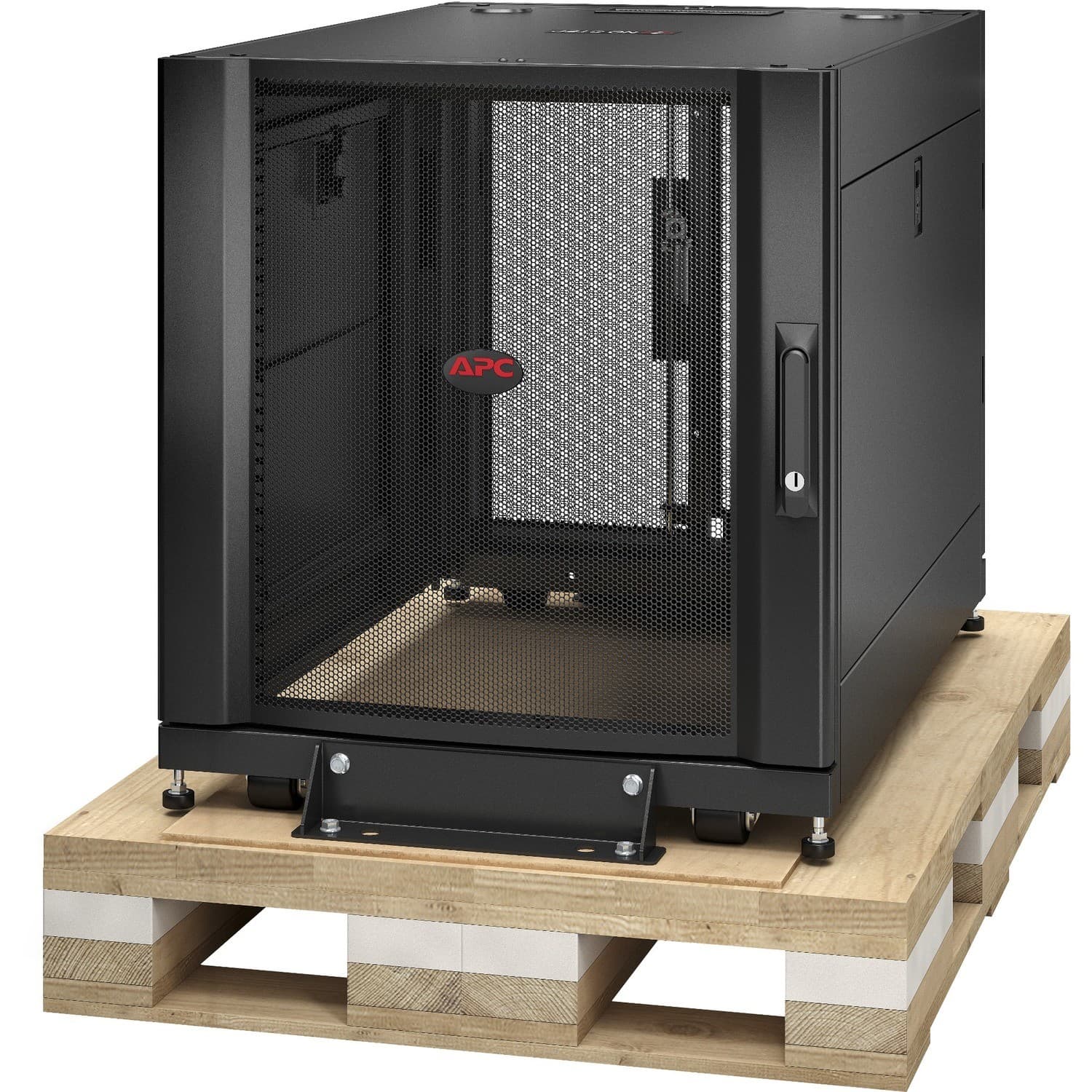 APC by Schneider Electric NetShelter SX 12U Floor Standing Rack Cabinet for Server, Storage - 482.60 mm Rack Width x 755.65 mm Rack Depth - Black