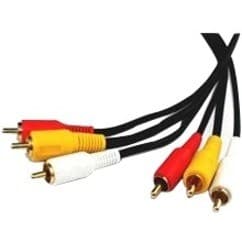 Comsol 10 m Composite/RCA A/V Cable for TV, Monitor, DVD, Blu-ray Player, Home Theater System, Stereo Receiver, Audio/Video Device