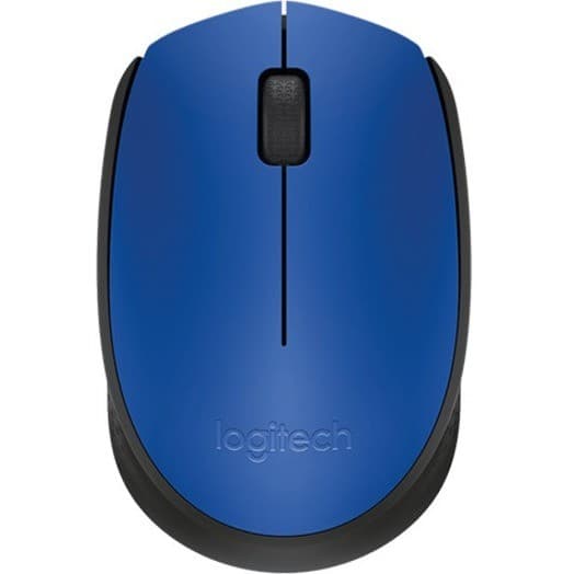 Logitech M171 Mouse - Radio Frequency - USB - Blue, Black