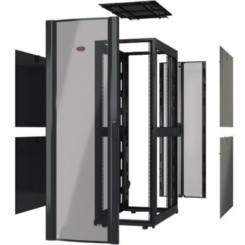 APC by Schneider Electric NetShelter SX AR3300X610 42U Rack Cabinet for Server, LAN Switch, Patch Panel - 482.60 mm Rack Width x 1048 mm Rack Depth - Black