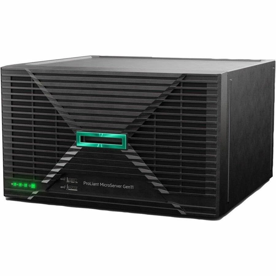 HPE ProLiant MicroServer Gen11 Ultra Micro Tower Server - 1 x Intel Xeon 6315P 2.80 GHz - 16 GB RAM - 960 GB SSD - (2 x 480GB) SSD Configuration - Serial ATA/600 Controller