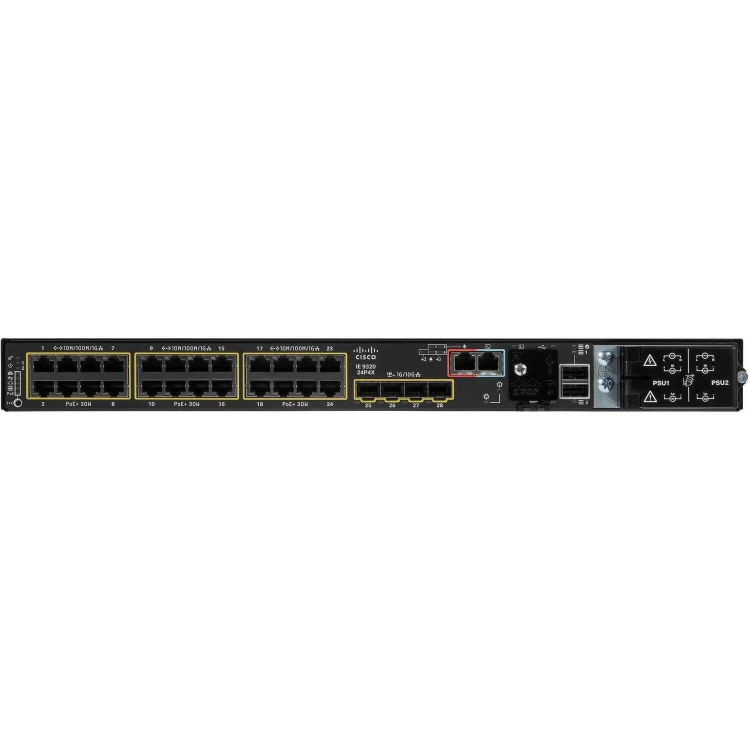Cisco Catalyst IE9300 24 Ports Manageable Ethernet Switch - Gigabit Ethernet, 2.5 Gigabit Ethernet, 10 Gigabit Ethernet - 10/100/1000Base-T, 10GBase-X, 2.5GBase-T