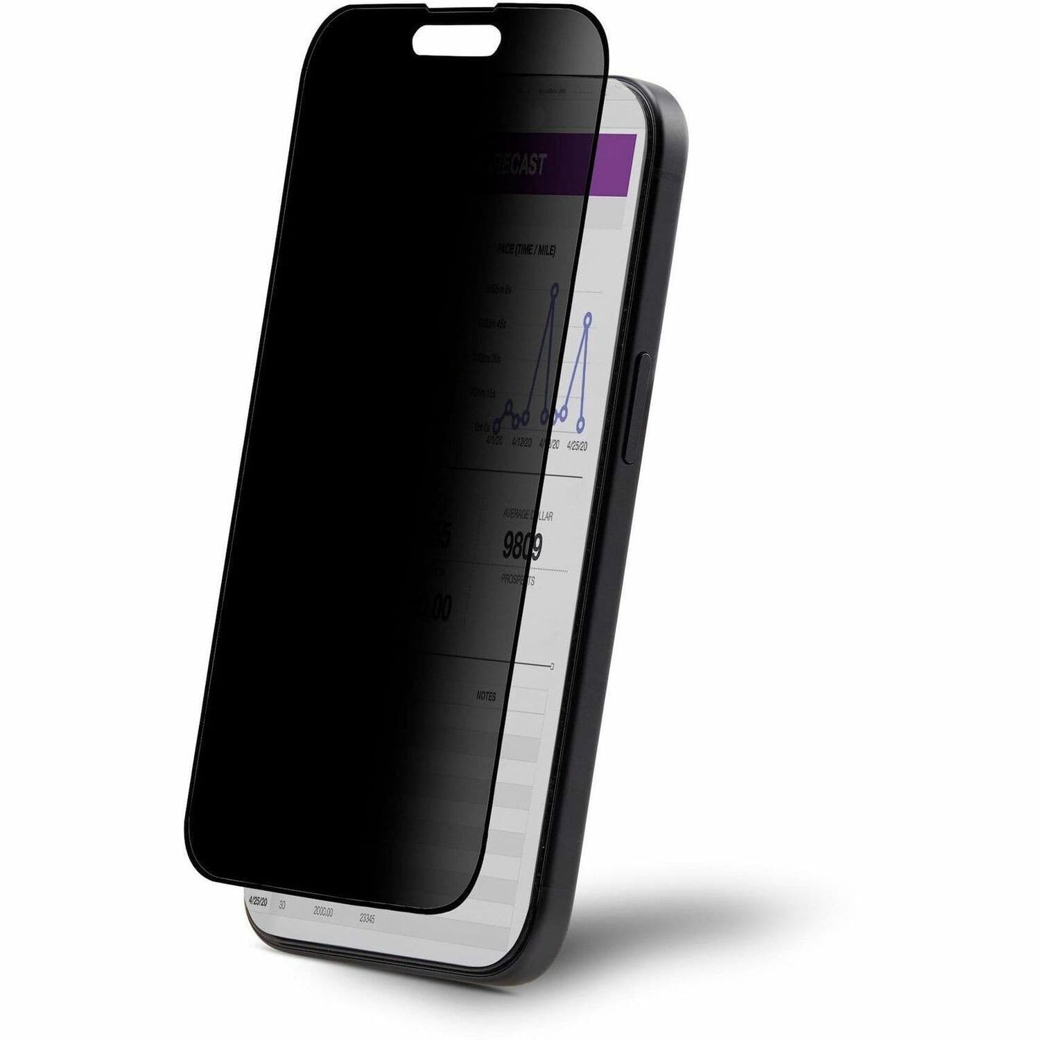 StarTech.com Tempered Glass Privacy Screen Filter for iPhone 15 Pro Max - Black - 1 / Each