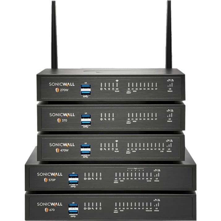 SonicWall TZ370 Network Security/Firewall Appliance - 3 Year TotalSecure Advanced Edition - TAA Compliant
