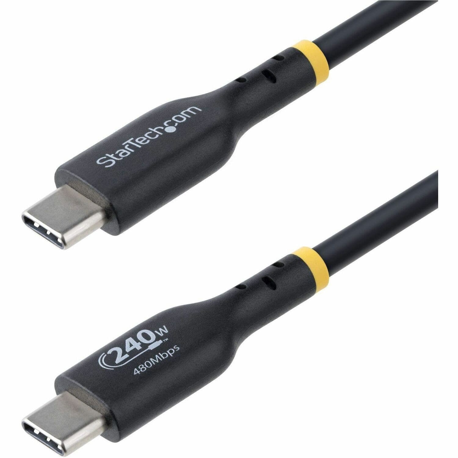 USB C cable supports Power Delivery 3.1 Extended Power Range (EPR); Up to 240W 5A; USB-IF Certified w/E-marker; Ideal for charging high-power USB-C laptops/devices; TPE jacket w/shield; USB 2.0 (480Mbps); NOTE: USB-C DP Alt Mode is not supported