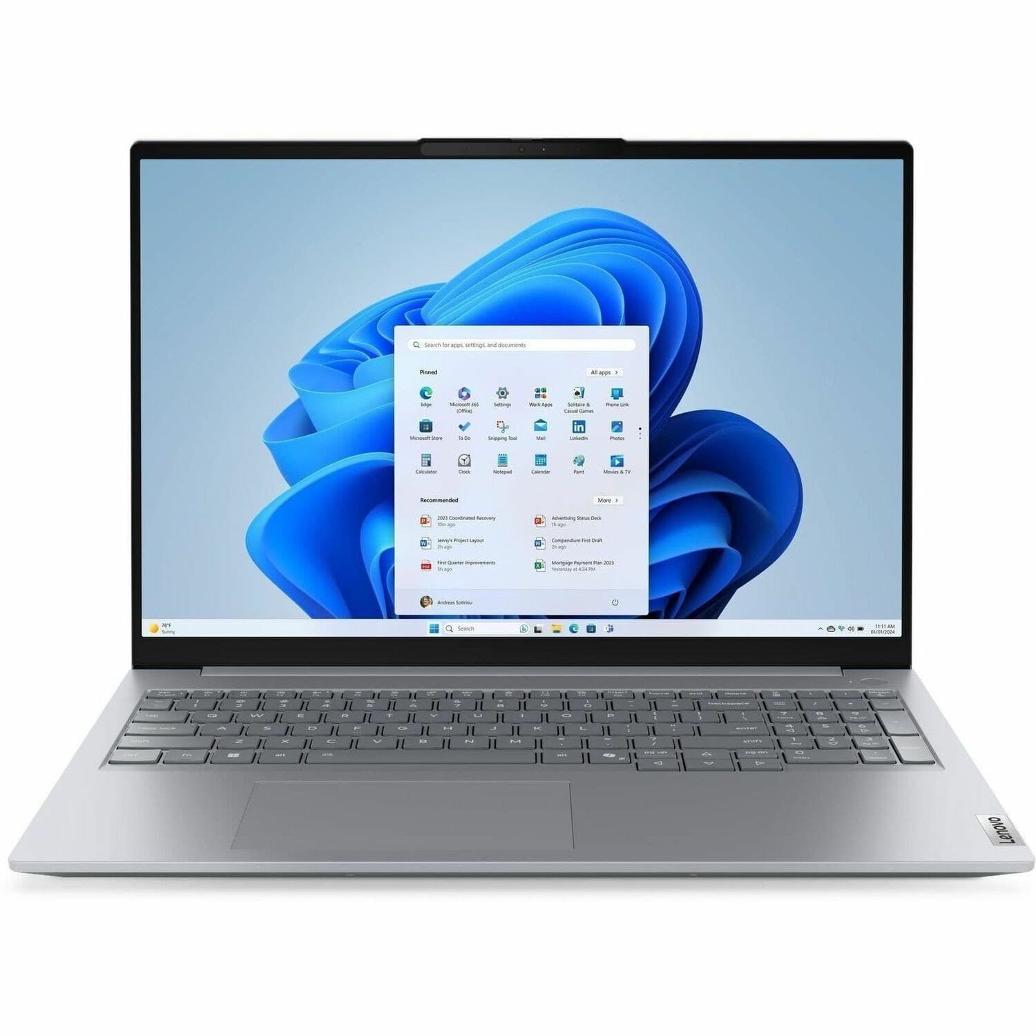 Lenovo ThinkBook 16 G9 IRL 21US0012AU 16" Notebook - WUXGA - 60 Hz - Intel Core 5 210H - 16 GB - 512 GB SSD - English Keyboard - Arctic Gray
