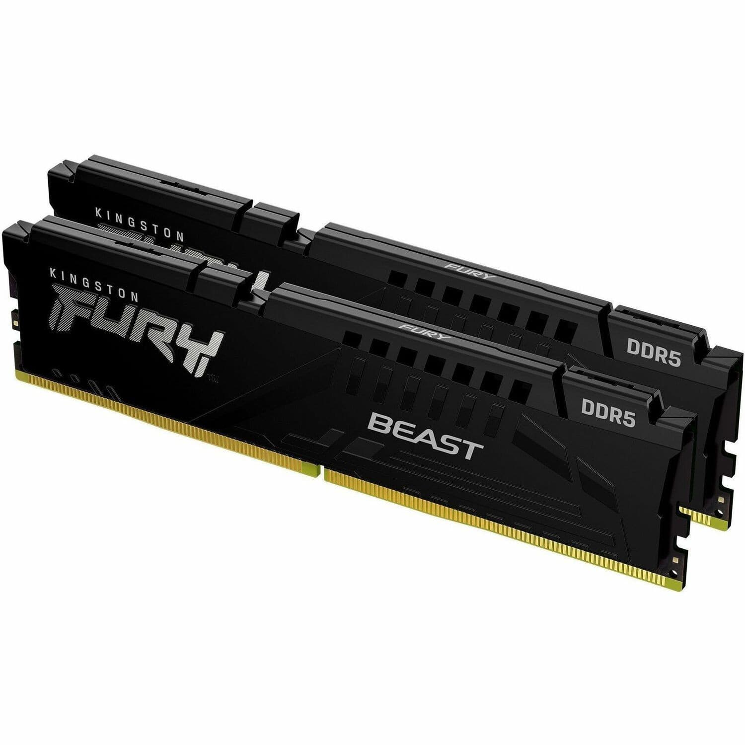 Kingston FURY Beast RAM Module - 32 GB (2 x 16GB) - DDR5-6400/PC5-51200 DDR5 SDRAM - 6400 MHz Single-rank Memory - CL32 - 1.40 V