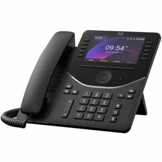 Cisco 9861 IP Phone - Corded - Corded/Cordless - Bluetooth, Wi-Fi - Desktop, Wall Mountable - Carbon Black