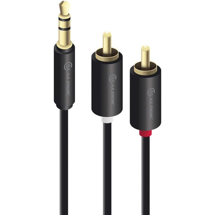 Alogic 2 m Mini-phone/RCA Audio Cable for Speaker, Tablet, Audio Device, MP3 Player, Mobile Phone, Computer - 1