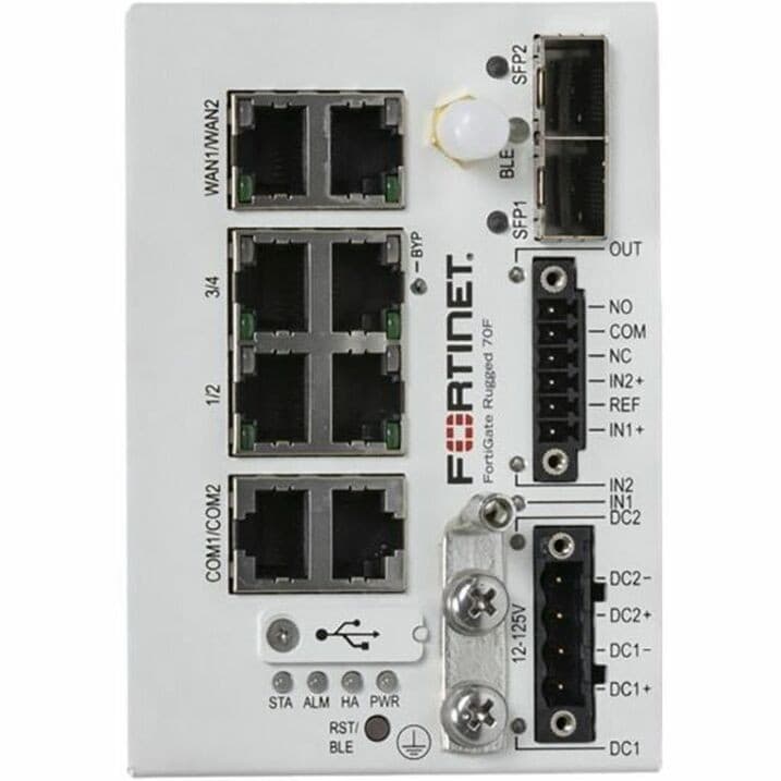 Fortinet FortiGate Rugged FGR-70F Network Security/Firewall Appliance - 1 Year FortiCare Premium and FortiGuard Unified Threat Protection (UTP)