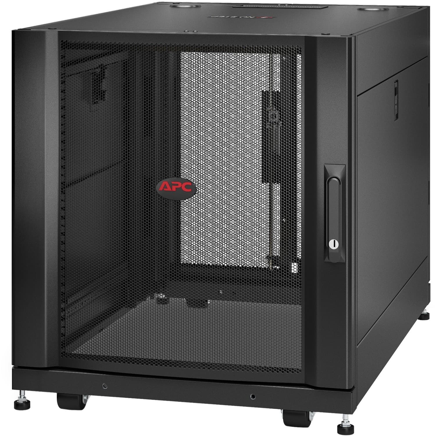 APC by Schneider Electric NetShelter SX 12U Floor Standing Rack Cabinet for Server, Storage - 482.60 mm Rack Width x 755.65 mm Rack Depth - Black - TAA Compliant