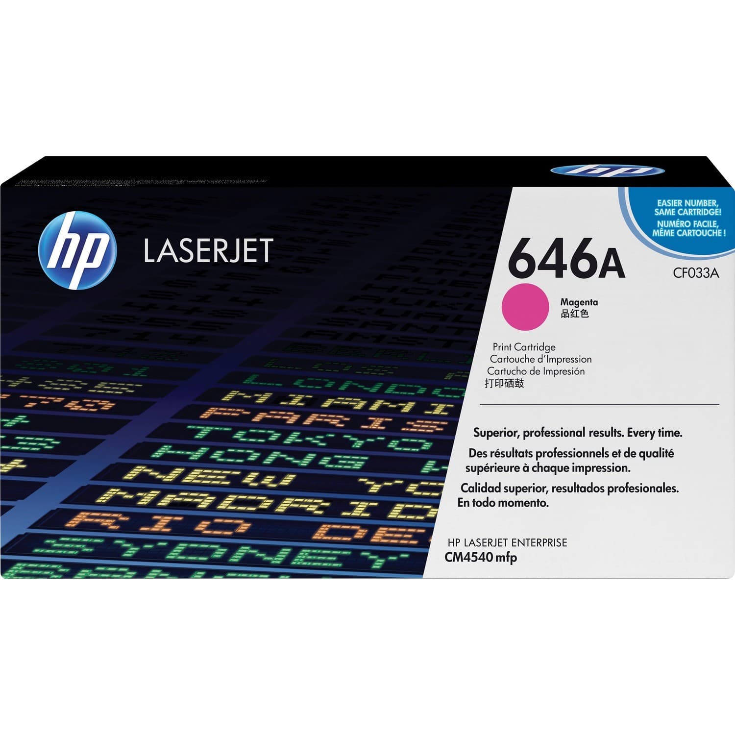 HP 646A (CF033A) Original Laser Toner Cartridge - Single Pack - Magenta - 1 Each