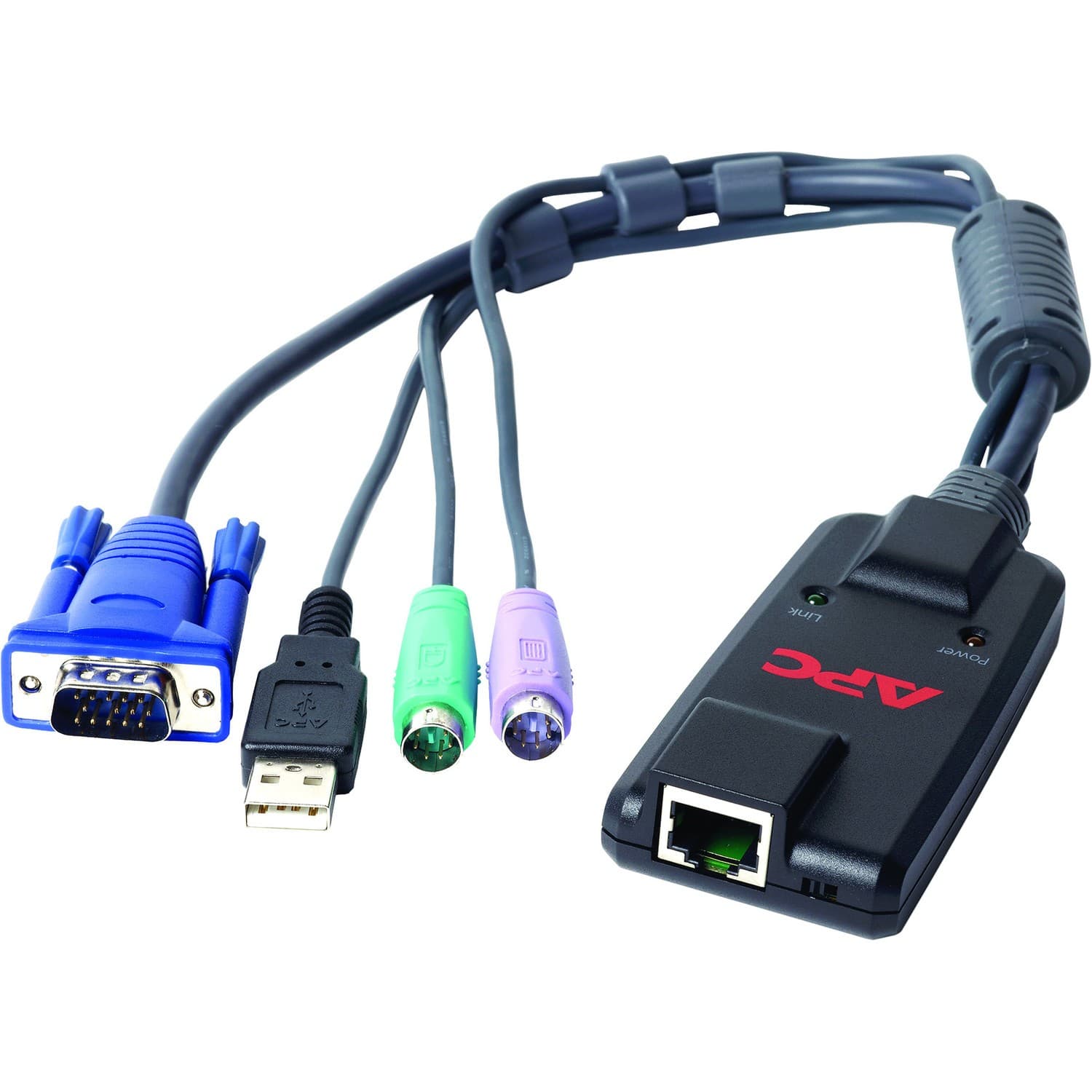 APC by Schneider Electric (PS/2)/RJ-45/USB/VGA KVM Cable - 1 Each