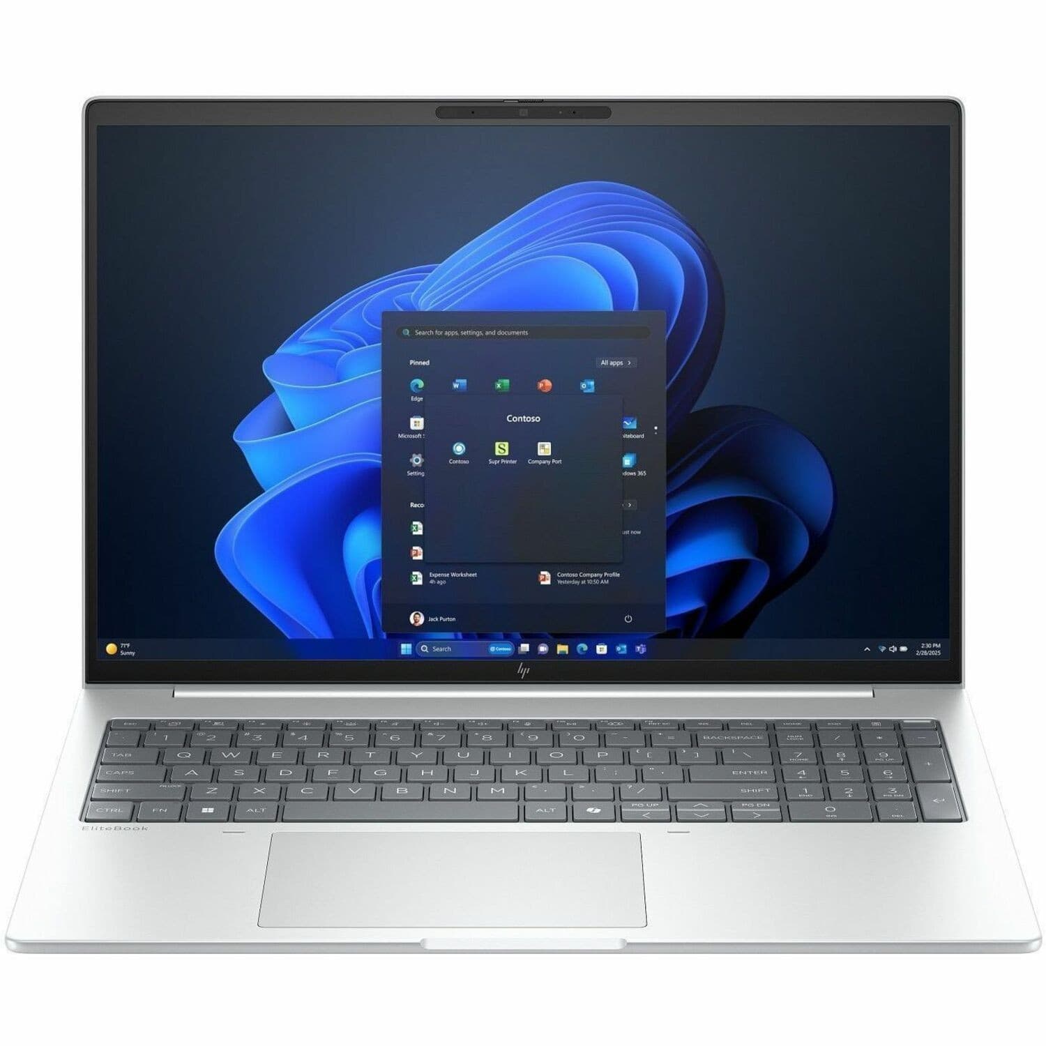 HP EliteBook 8 G1i 16" Touchscreen Notebook - WUXGA - 60 Hz - Intel Core Ultra 5 225U - 16 GB - 512 GB SSD - Glacier Silver