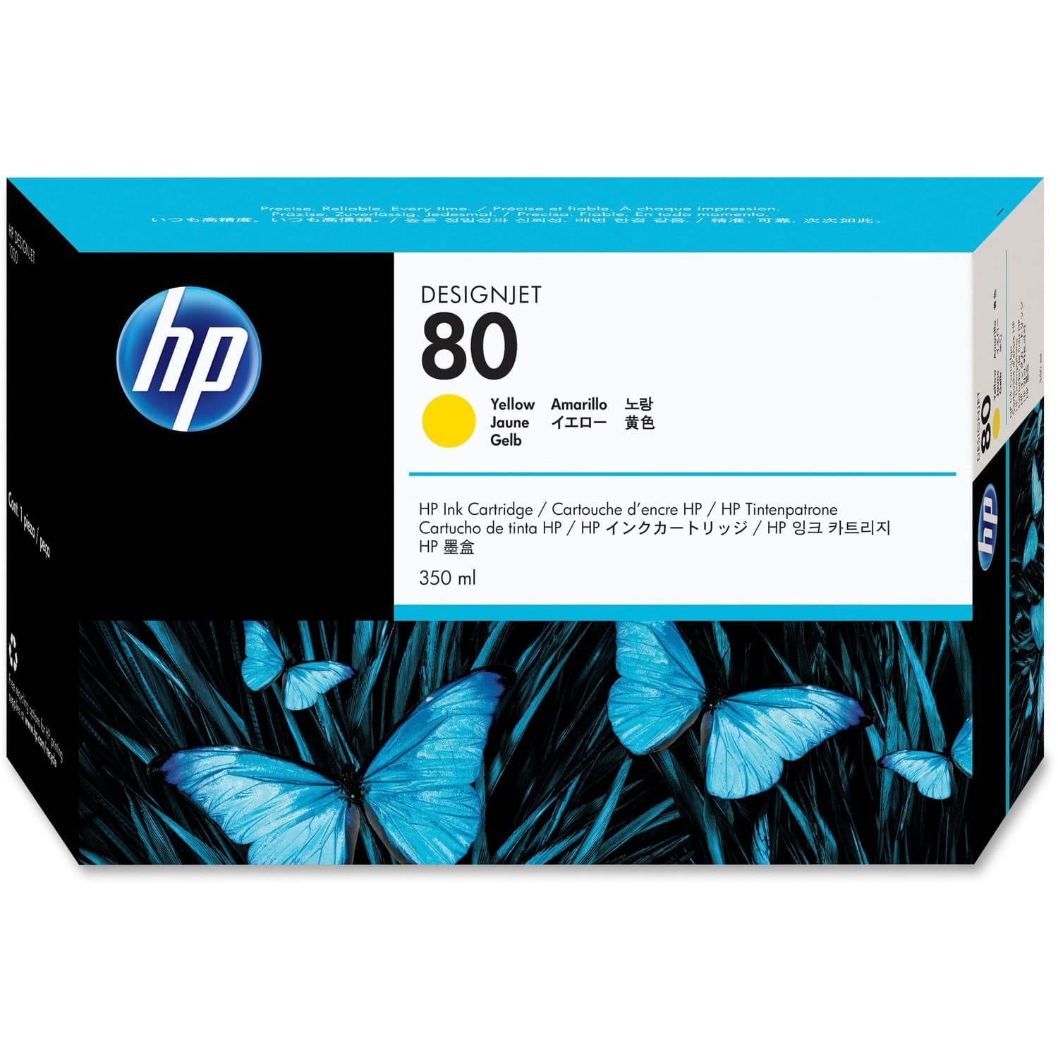 HP 80 Original Inkjet Ink Cartridge - Yellow - 1 Pack