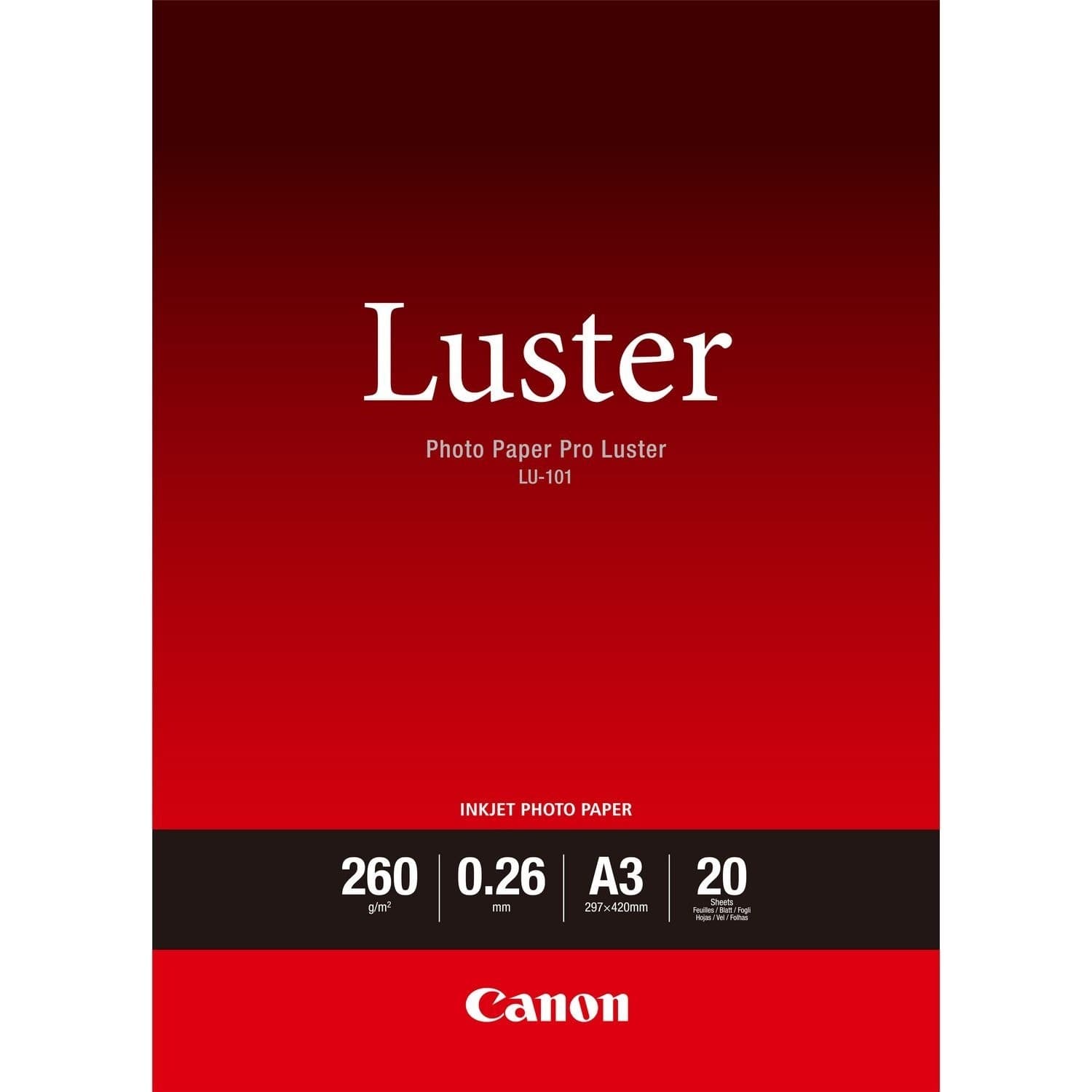 Canon Pro Luster LU-101 Inkjet Photo Paper