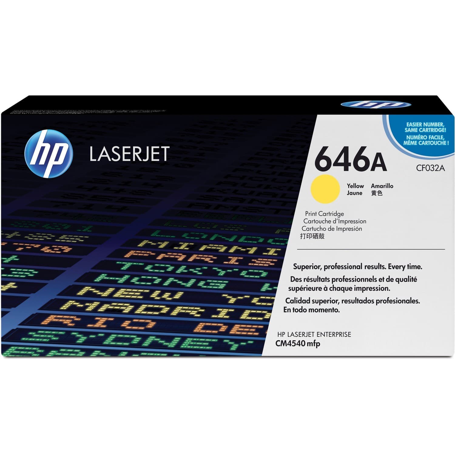 HP 646A (CF032A) Original Laser Toner Cartridge - Single Pack - Yellow - 1 Each