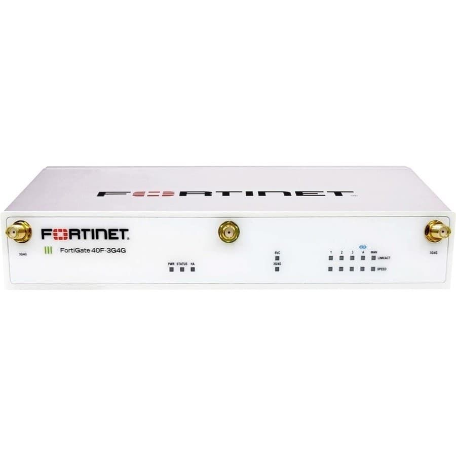 Fortinet FortiGate FG-40F-3G4G Network Security/Firewall Appliance - 3 Year 24x7 FortiCare and FortiGuard UTP