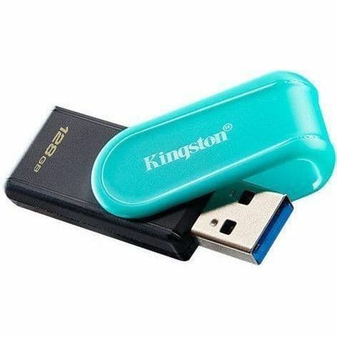 Kingston DataTraveler Exodia S 128 GB USB 3.2 (Gen 1) Flash Drive - Black, Turquoise