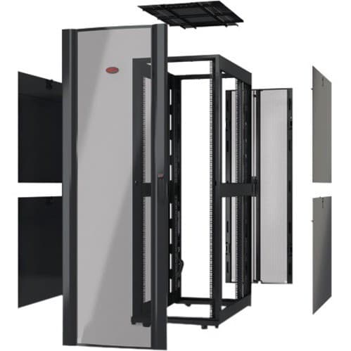 APC by Schneider Electric NetShelter SX AR3100X609 42U Rack Cabinet for Storage, Server - 482.60 mm Rack Width x 914.91 mm Rack Depth - Black - TAA Compliant