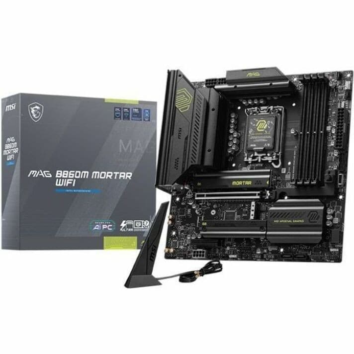 MSI MAG B860M MORTAR WIFI Gaming Desktop Motherboard - Intel B860 Chipset - Socket LGA-1851 - Micro ATX