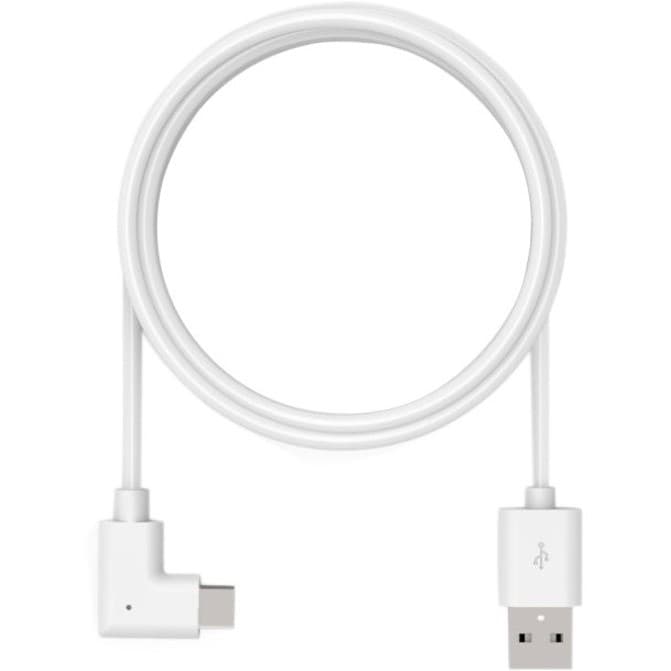 6ft Charge & Data USB-C to USB-C 90-Degree Cable Right Angle White
