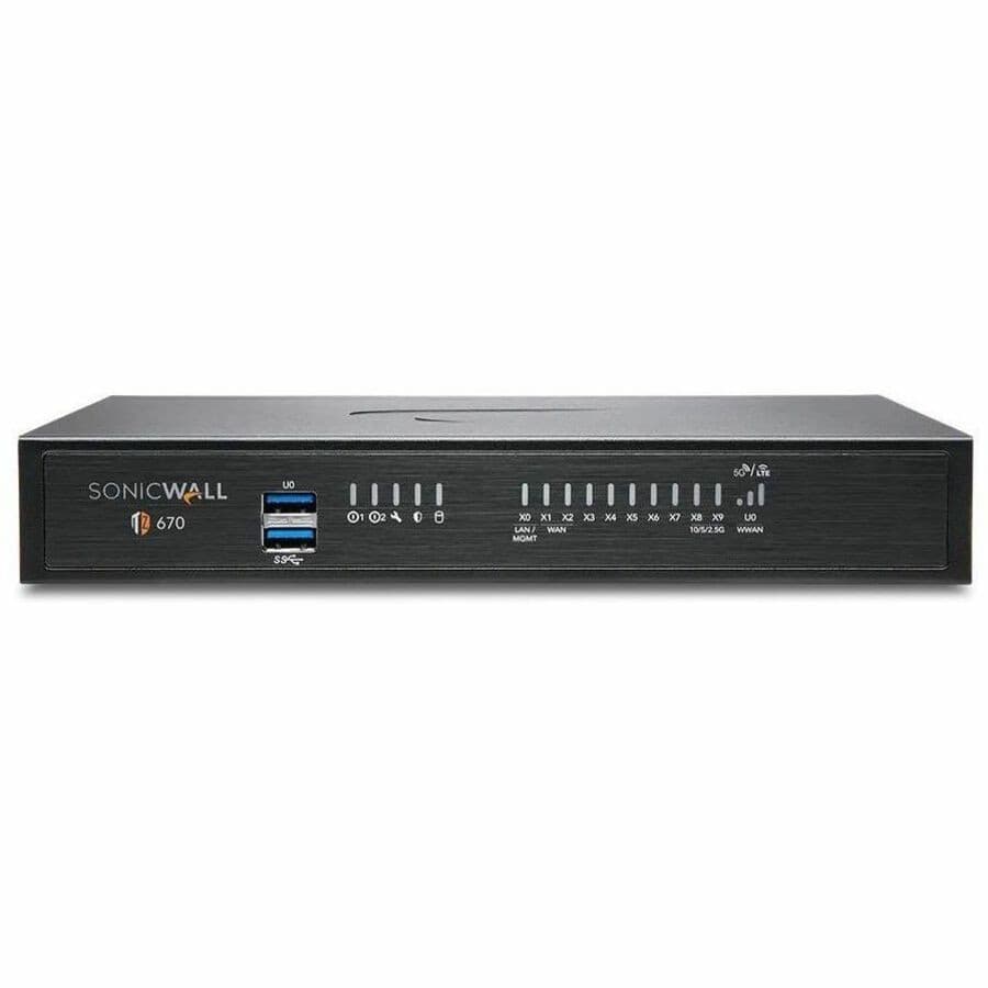 SonicWall TZ670 Network Security/Firewall Appliance - 1 Year APSS