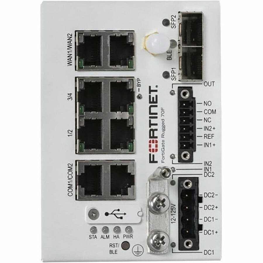Fortinet FortiGate Rugged FGR-70F Network Security/Firewall Appliance - 3 Year FortiCare Premium and FortiGuard Unified Threat Protection (UTP)
