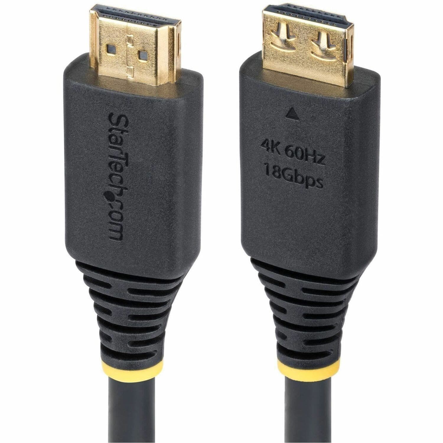 StarTech.com 30cm (1ft) High Speed HDMI Cable with Gripping Connectors, 4K 60Hz/1440p 144Hz, 18Gbps, UHD HDMI Cord, TPE Jacket