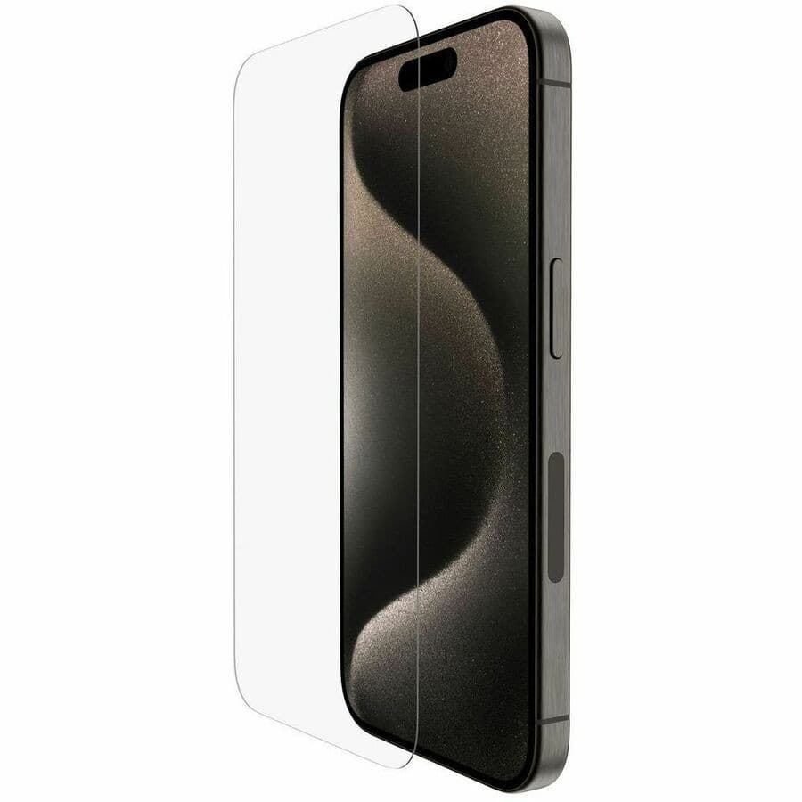 Belkin UltraGlass 2 9H Screen Protector for iPhone 15 Pro - Transparent, Clear