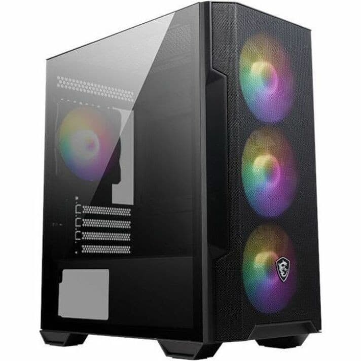 MSI MAG FORGE 100R Gaming Computer Case - Micro ATX, Mini ITX Motherboard Supported - Micro Tower - Mesh, Tempered Glass - Black
