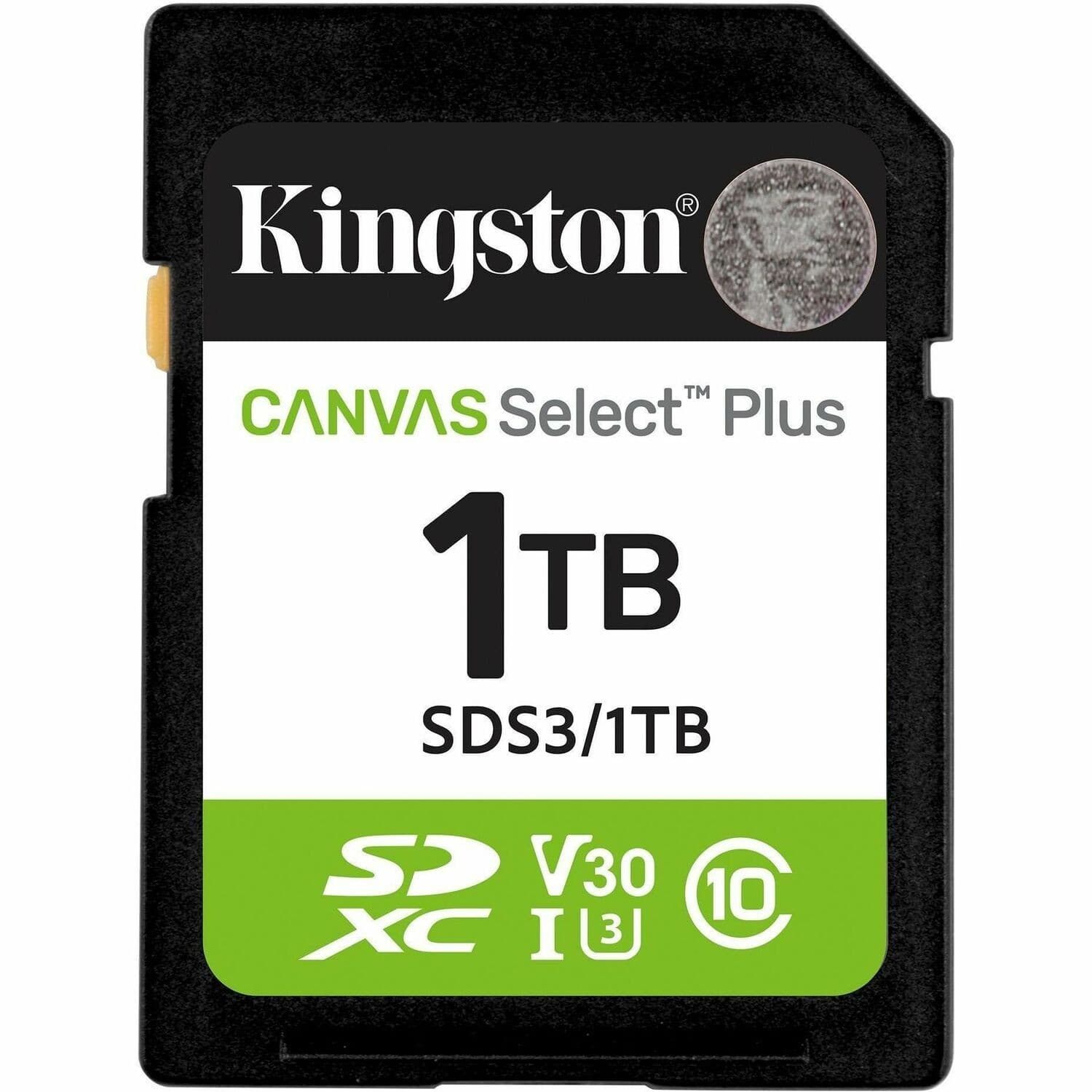 Kingston Canvas Select Plus 1 TB Class 10/UHS-I (U3) V10 SDXC - 1