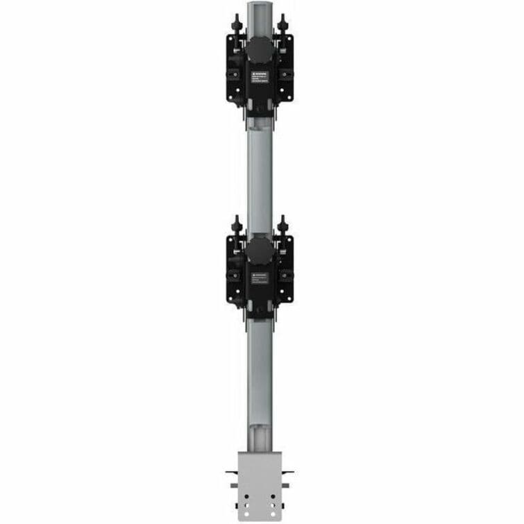 Atdec Desk Mount for Monitor, Display, Flat Panel Display, Curved Screen Display, Grommet - Silver, Black - Landscape/Portrait