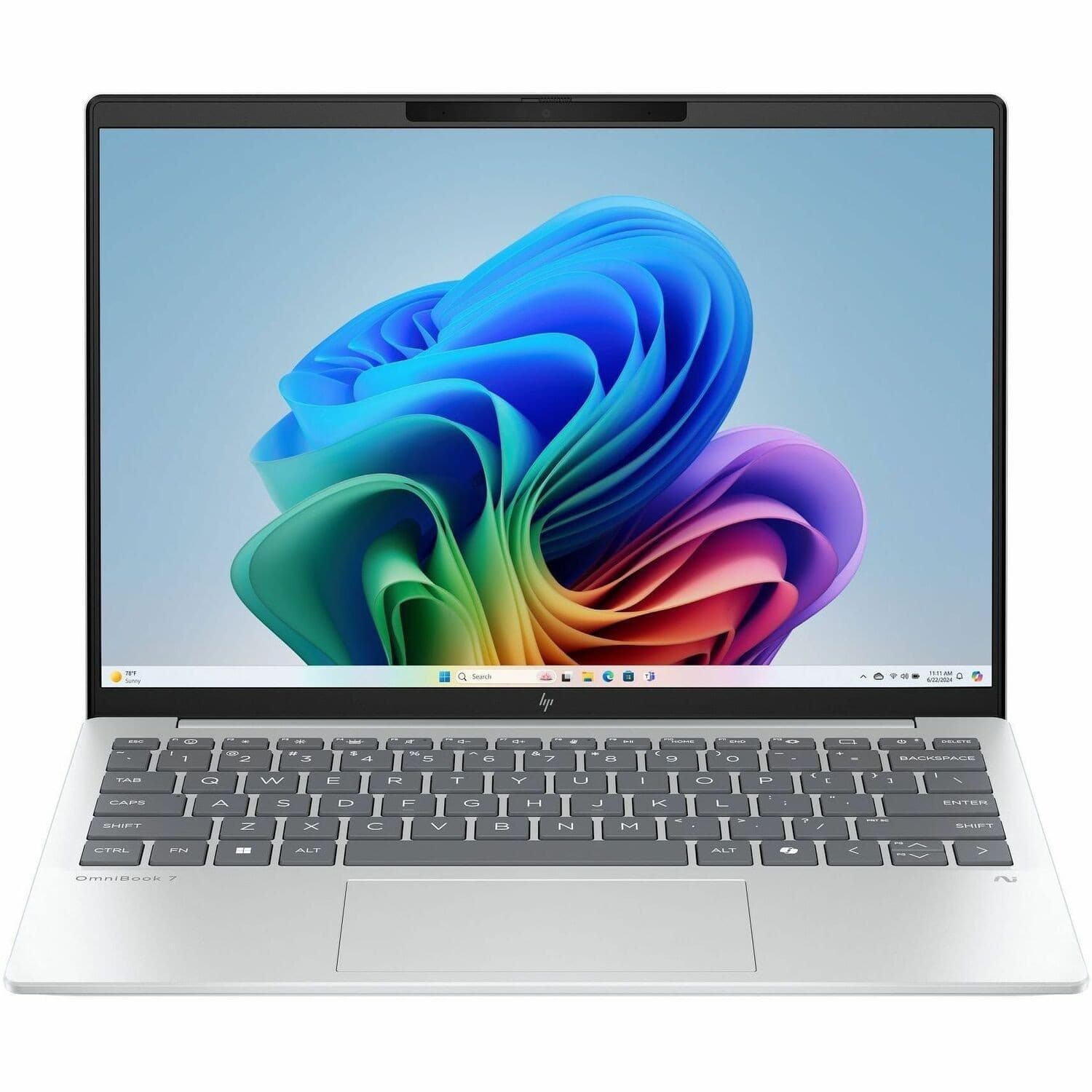HP OmniBook 7 Aero 13-bg1000 13-bg1041AU 13.3" Copilot+ PC Notebook - WQXGA - AMD Ryzen AI 7 Ryzen AI 300 Series 350 - 32 GB - 512 GB SSD - Glacier Silver Aluminum