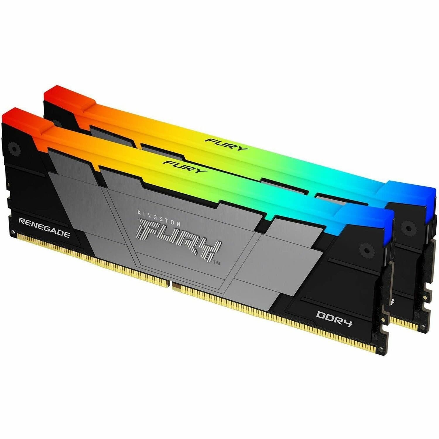 Kingston FURY Renegade RAM Module for Motherboard - 16 GB (2 x 8GB) - RGB - DDR4-3200/PC4-25600 DDR4 SDRAM - 3200 MHz Single-rank Memory - CL16 - 1.35 V