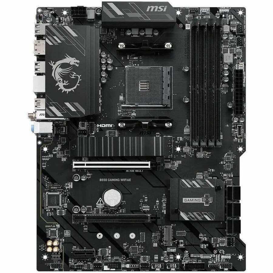 MSI B550 GAMING WIFI6E Gaming Desktop Motherboard - AMD B550 Chipset - Socket AM4 - ATX