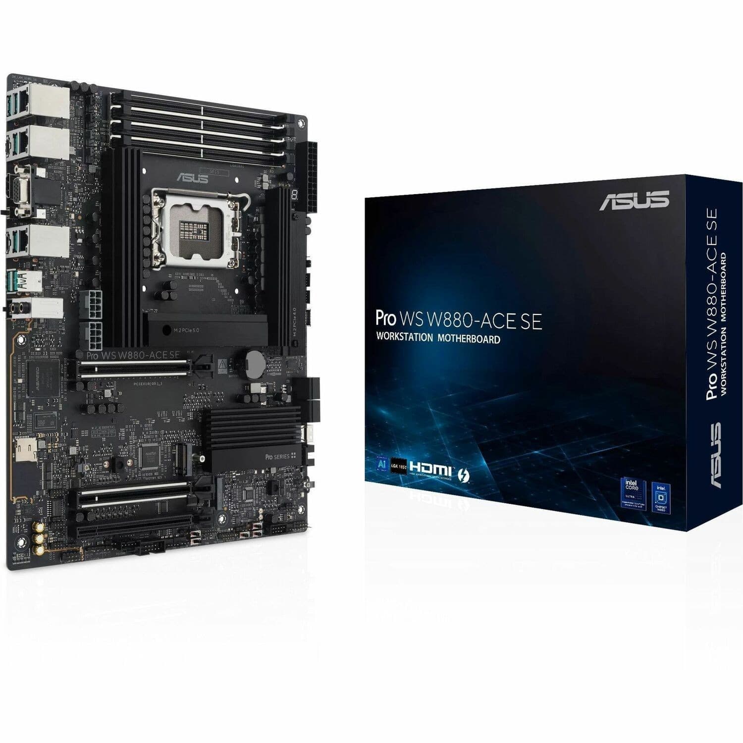 Asus Pro Pro WS W880-ACE SE Gaming Desktop Motherboard - Intel W880 Chipset - Socket LGA-1851 - ATX